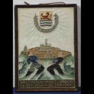 Cloisonne tegel, porceleyne fles