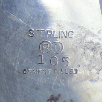 Kandelaar voor 3 kaarsen, Sterling RD 105 cement filled - Afbeelding 4