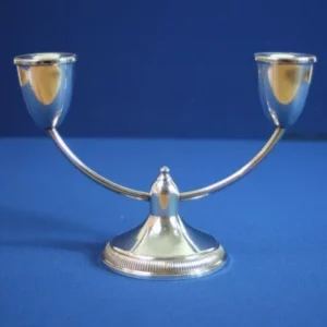 Kandelaar, 2 kaarsen, Sterling Weighted Crosby