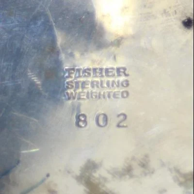 zilveren kandelaar, Fisher Sterling Weighted 802 - Afbeelding 3