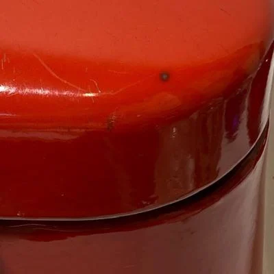 Emaille broodtrommel rood in zeer nette staat! - Afbeelding 2