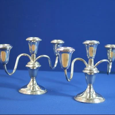Setje kandelaars, 6 kaarsen, Reed en Barton Sterling 20
