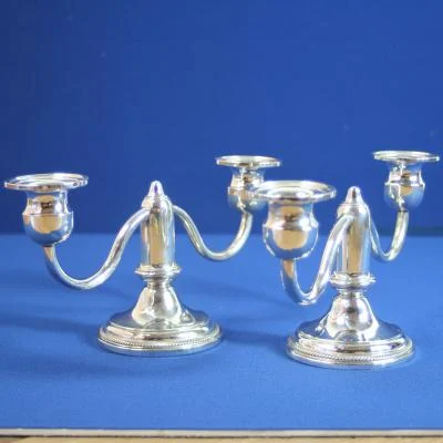 Set kandelaars Trade Mark 1883 F.B.Rogers Silver Co Sterling - Afbeelding 3