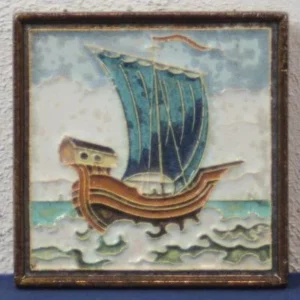 Cloisonne tegel, porceleyne fles