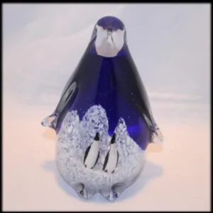 Glazen pinguin, blauw