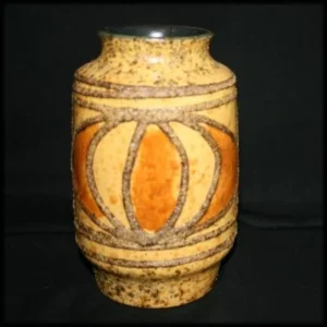 Retro vaasje duits, geel met oranje, 3056