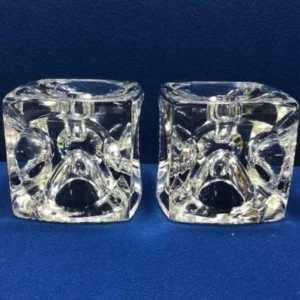 Set Cube Candlestick 'Ice Cubes' in Glas van Peill & Putzler
