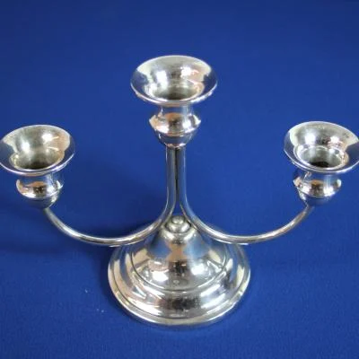 Kandelaar voor 3 kaarsen, Sterling RD 105 cement filled - Afbeelding 2