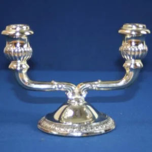 Kandelaar voor 2 kaarsen, 925 sterling