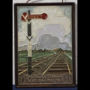 Cloisonne tegel, porceleyne fles